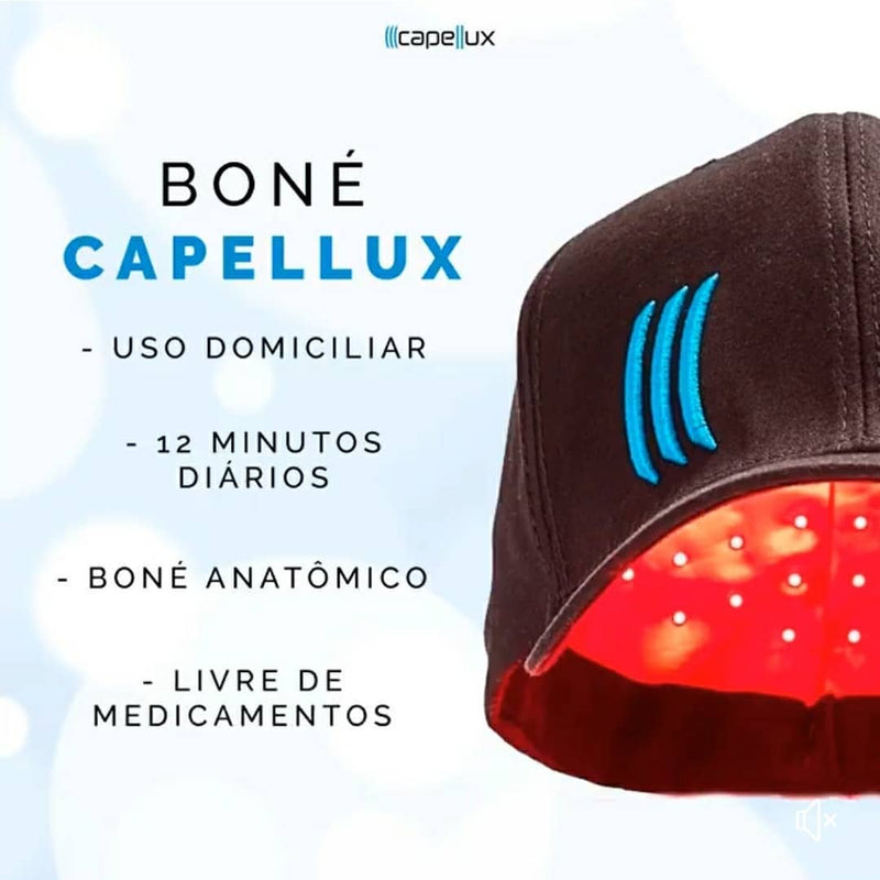 Boné de LED Terapia Capilar Anti Queda CAPILUS MAX™ Capellux