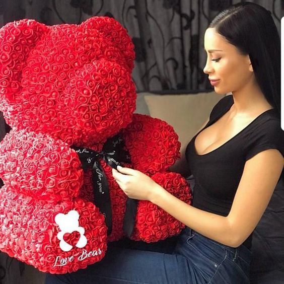 Urso de Rosas Teddy - 520 Rosas