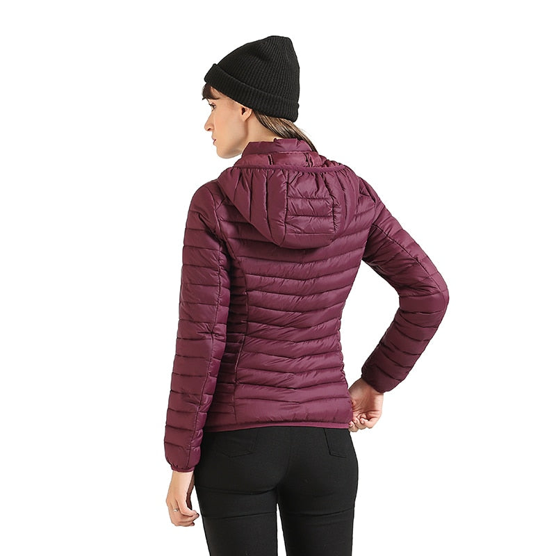Jaqueta Feminina Puffer com Capuz