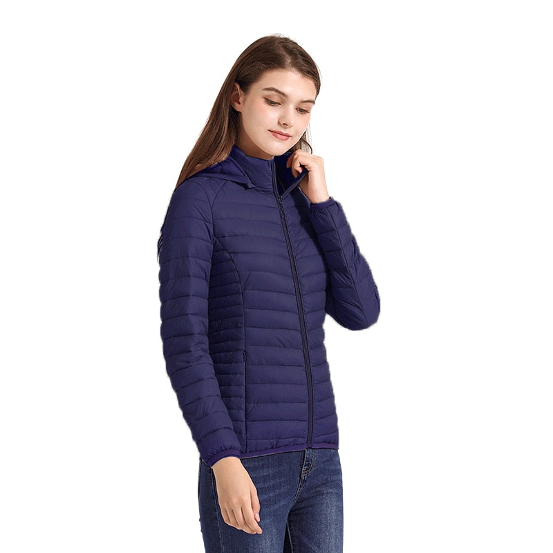Jaqueta Feminina Puffer com Capuz