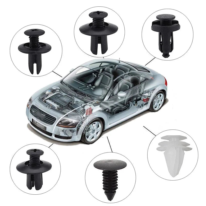 Kit com 100 Parafusos Fixadores para Carro + Caixa Organizadora - FixedCar