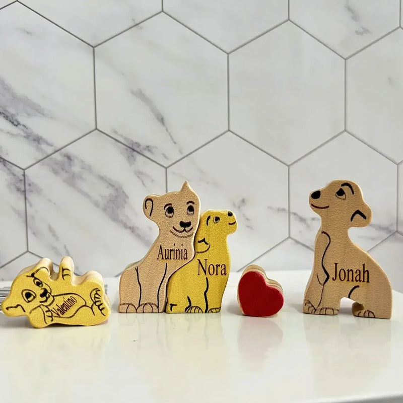 Puzzle de Madeira Personalizado Para Família - Rei Leão