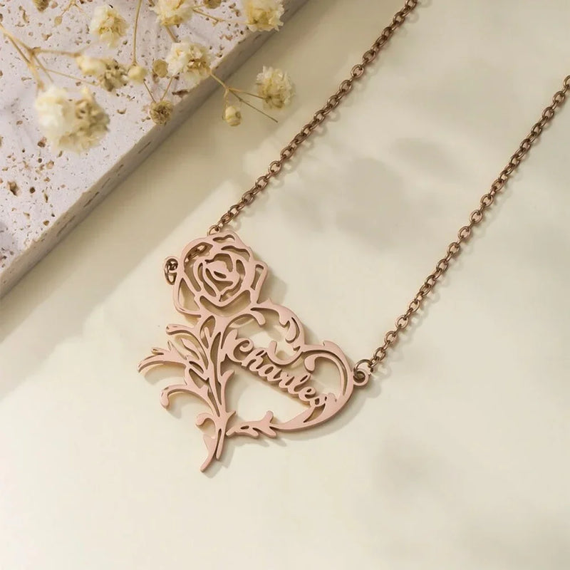 Colares personalizados com Nome em formato de Coração