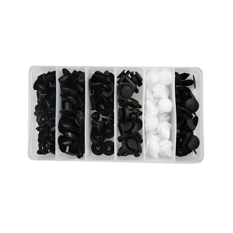 Kit com 100 Parafusos Fixadores para Carro + Caixa Organizadora - FixedCar