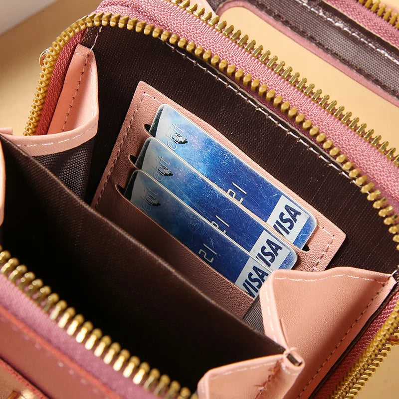 Bolsa de Couro com Tela Touch Screen + Proteção RFID