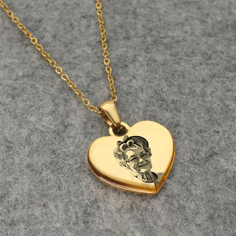 Colar com Pingente Coração Personalizado Inox