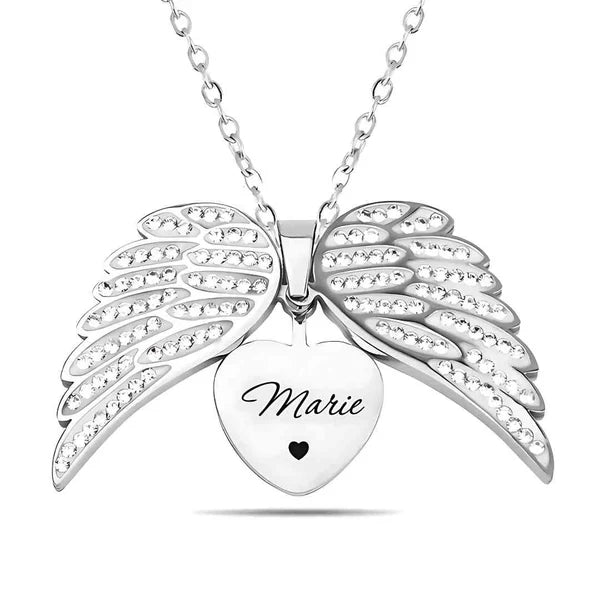 Colar Asas de Anjo Personalizável Banhado (Compre 1 e leve 2)