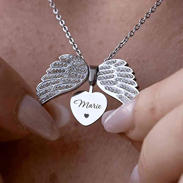Colar Asas de Anjo Personalizável Banhado (Compre 1 e leve 2)