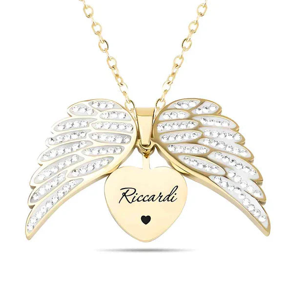 Colar Asas de Anjo Personalizável Banhado (Compre 1 e leve 2)
