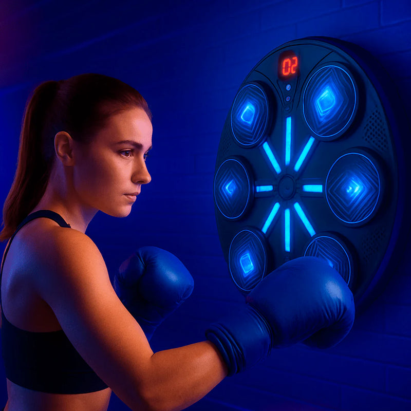 🥊 Torne Seu Treino Mais Divertido, Queime Calorias, Defina Seu Corpo! Boxe Musical Inteligente + Par de Luvas