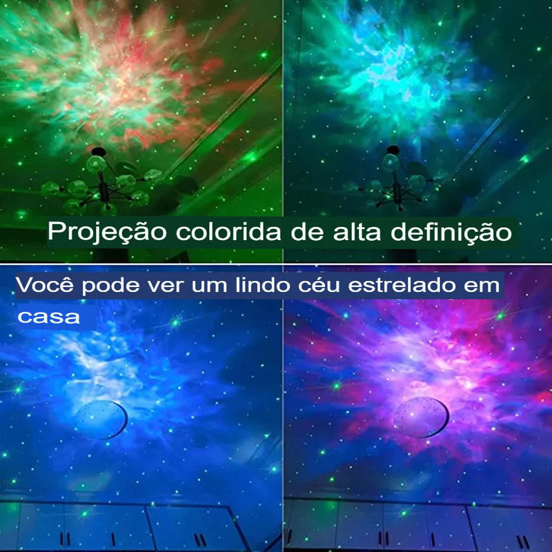 luminária Astronauta - Projetor de Gálaxias