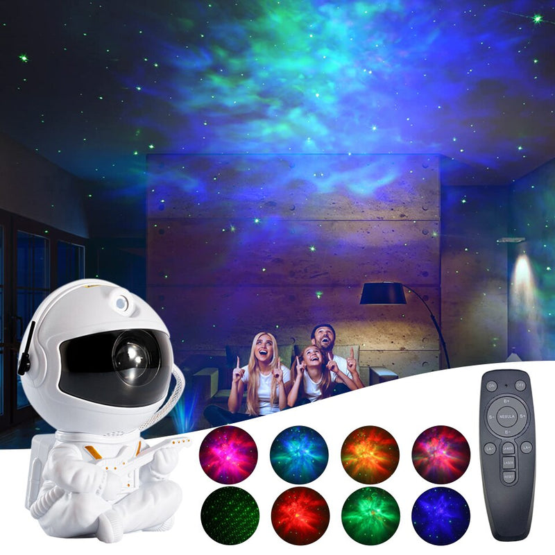 luminária Astronauta - Projetor de Gálaxias